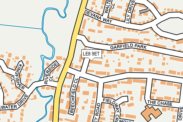 LE8 9ET map - OS OpenMap – Local (Ordnance Survey)