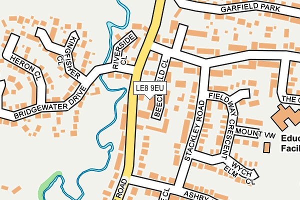 LE8 9EU map - OS OpenMap – Local (Ordnance Survey)
