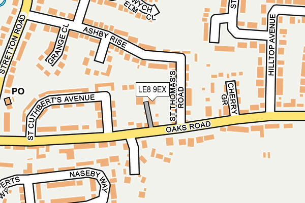 LE8 9EX map - OS OpenMap – Local (Ordnance Survey)