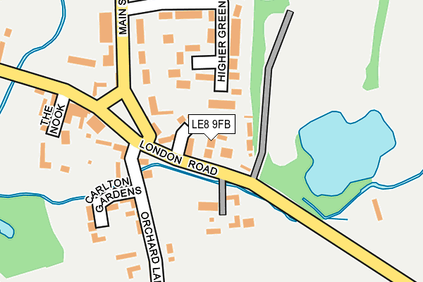 LE8 9FB map - OS OpenMap – Local (Ordnance Survey)