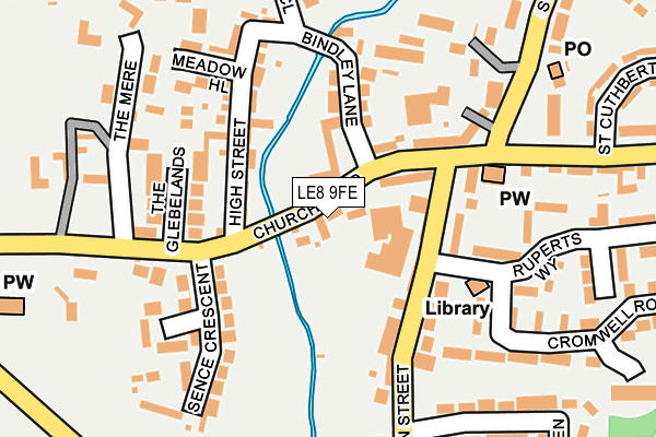 LE8 9FE map - OS OpenMap – Local (Ordnance Survey)