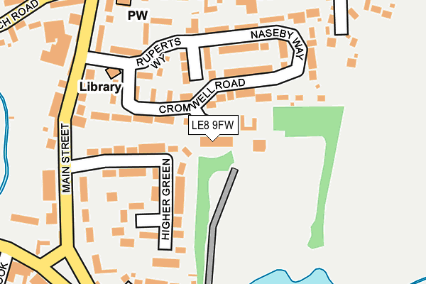 LE8 9FW map - OS OpenMap – Local (Ordnance Survey)