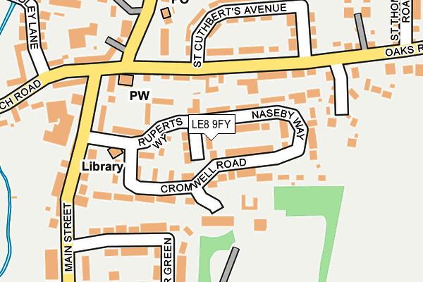 LE8 9FY map - OS OpenMap – Local (Ordnance Survey)
