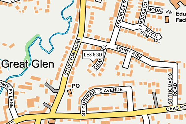 LE8 9GD map - OS OpenMap – Local (Ordnance Survey)