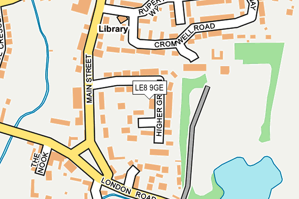 LE8 9GE map - OS OpenMap – Local (Ordnance Survey)