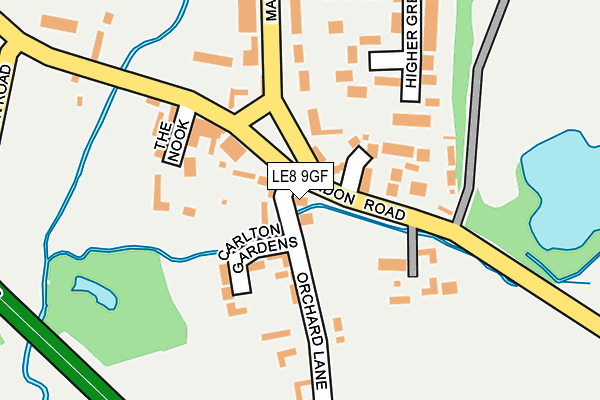 LE8 9GF map - OS OpenMap – Local (Ordnance Survey)