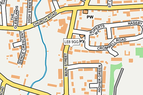 LE8 9GG map - OS OpenMap – Local (Ordnance Survey)