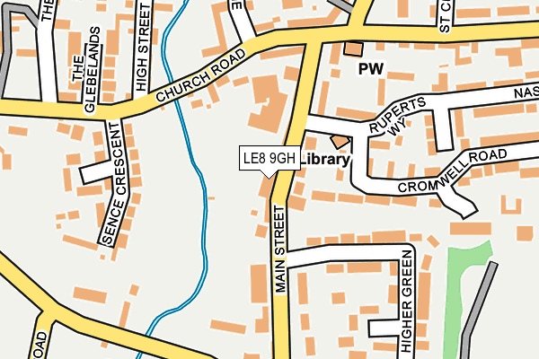 LE8 9GH map - OS OpenMap – Local (Ordnance Survey)