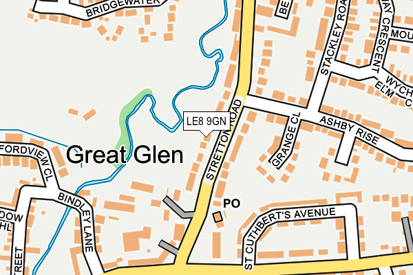 LE8 9GN map - OS OpenMap – Local (Ordnance Survey)