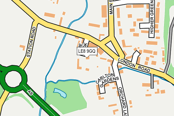 LE8 9GQ map - OS OpenMap – Local (Ordnance Survey)