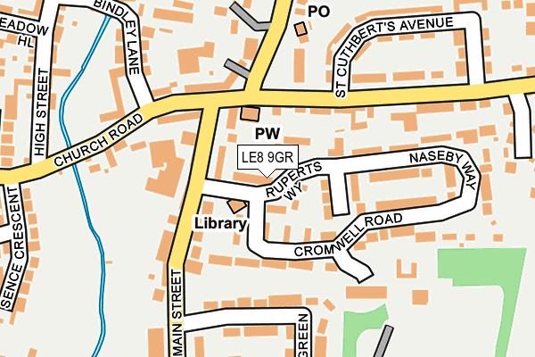 LE8 9GR map - OS OpenMap – Local (Ordnance Survey)