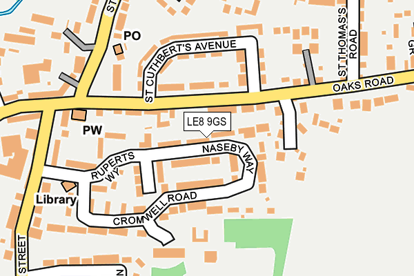 LE8 9GS map - OS OpenMap – Local (Ordnance Survey)