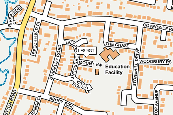 LE8 9GT map - OS OpenMap – Local (Ordnance Survey)