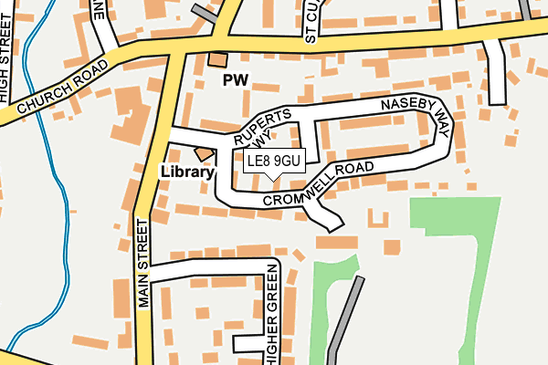 LE8 9GU map - OS OpenMap – Local (Ordnance Survey)