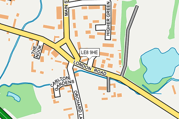 LE8 9HE map - OS OpenMap – Local (Ordnance Survey)