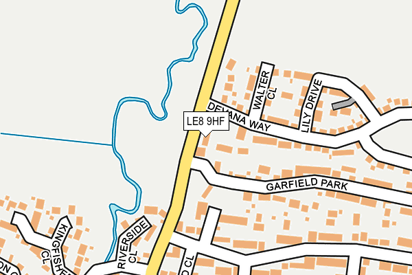 LE8 9HF map - OS OpenMap – Local (Ordnance Survey)