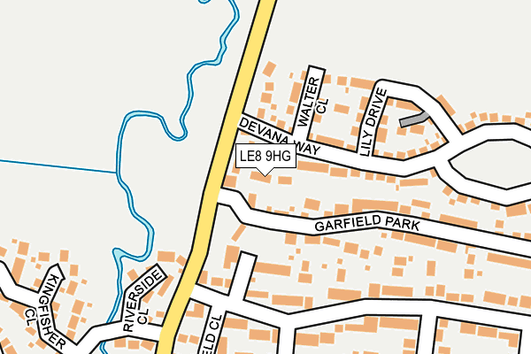 LE8 9HG map - OS OpenMap – Local (Ordnance Survey)
