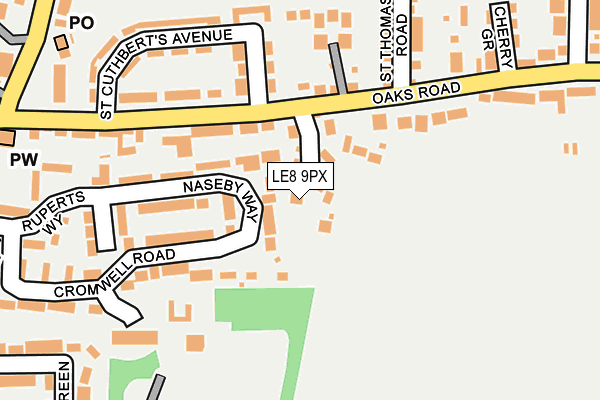 LE8 9PX map - OS OpenMap – Local (Ordnance Survey)