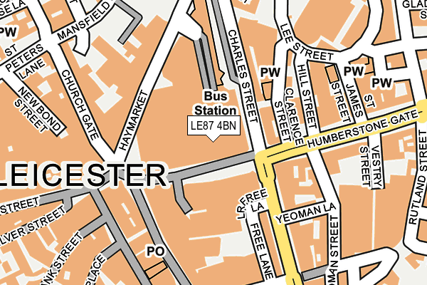 LE87 4BN map - OS OpenMap – Local (Ordnance Survey)