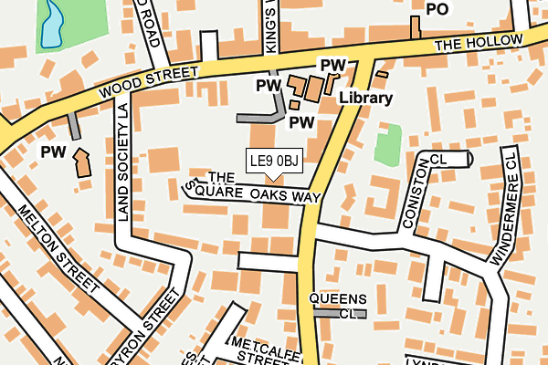 LE9 0BJ map - OS OpenMap – Local (Ordnance Survey)