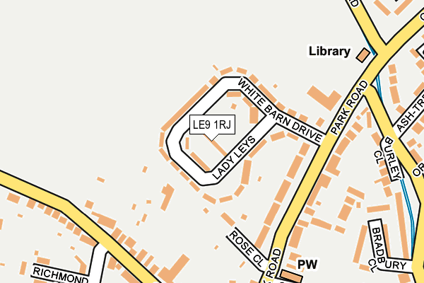 LE9 1RJ map - OS OpenMap – Local (Ordnance Survey)
