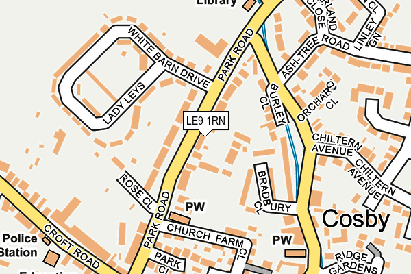 LE9 1RN map - OS OpenMap – Local (Ordnance Survey)