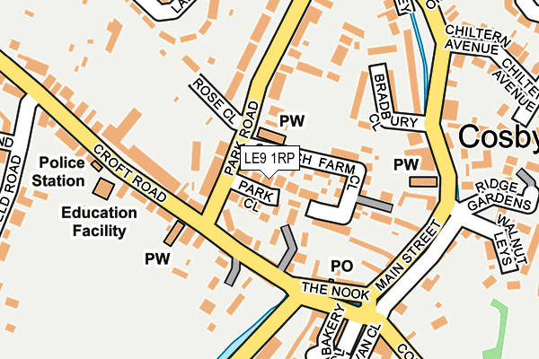 LE9 1RP map - OS OpenMap – Local (Ordnance Survey)