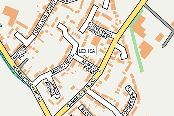 LE9 1SA map - OS OpenMap – Local (Ordnance Survey)