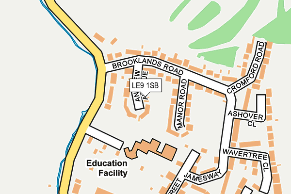 LE9 1SB map - OS OpenMap – Local (Ordnance Survey)