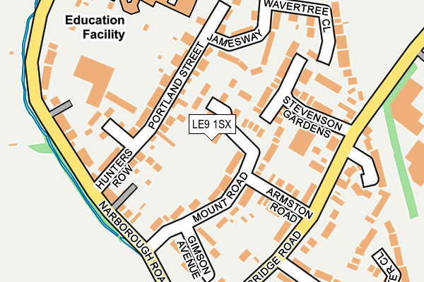 LE9 1SX map - OS OpenMap – Local (Ordnance Survey)