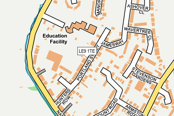 LE9 1TE map - OS OpenMap – Local (Ordnance Survey)