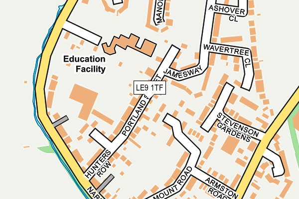 LE9 1TF map - OS OpenMap – Local (Ordnance Survey)