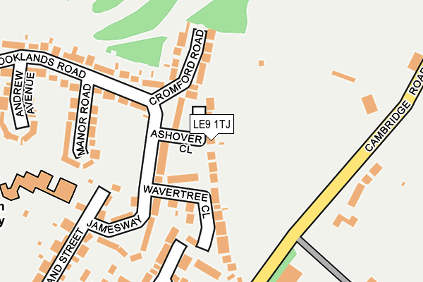 LE9 1TJ map - OS OpenMap – Local (Ordnance Survey)