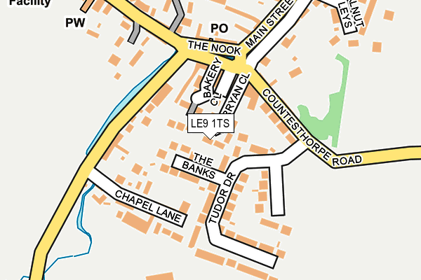 LE9 1TS map - OS OpenMap – Local (Ordnance Survey)