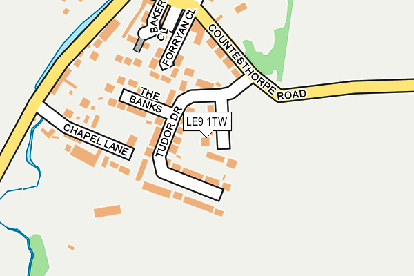 LE9 1TW map - OS OpenMap – Local (Ordnance Survey)