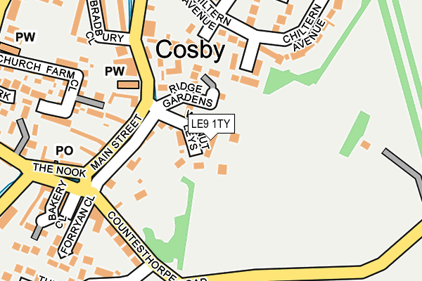 LE9 1TY map - OS OpenMap – Local (Ordnance Survey)