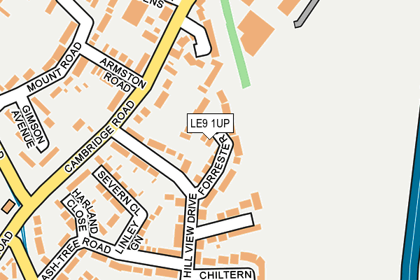 LE9 1UP map - OS OpenMap – Local (Ordnance Survey)