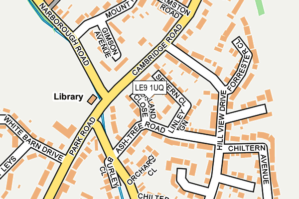 LE9 1UQ map - OS OpenMap – Local (Ordnance Survey)