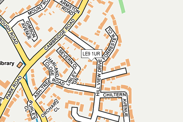 LE9 1UR map - OS OpenMap – Local (Ordnance Survey)