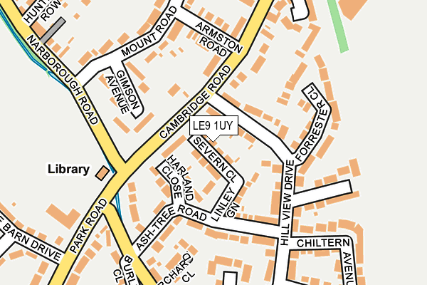 LE9 1UY map - OS OpenMap – Local (Ordnance Survey)