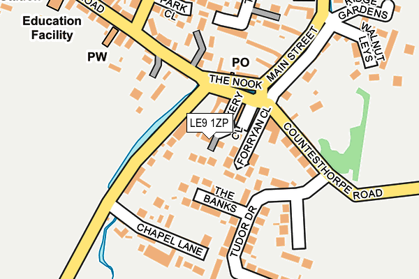 LE9 1ZP map - OS OpenMap – Local (Ordnance Survey)
