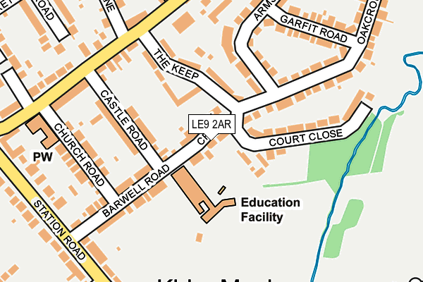LE9 2AR map - OS OpenMap – Local (Ordnance Survey)