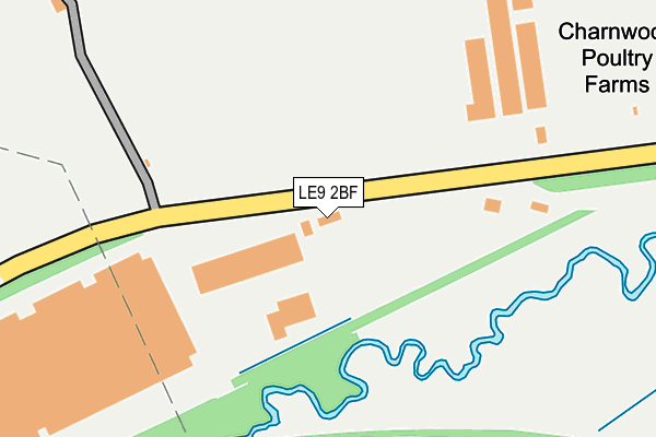 LE9 2BF map - OS OpenMap – Local (Ordnance Survey)