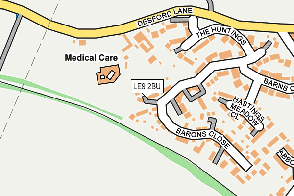 LE9 2BU map - OS OpenMap – Local (Ordnance Survey)