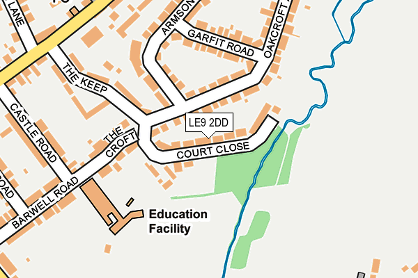 LE9 2DD map - OS OpenMap – Local (Ordnance Survey)