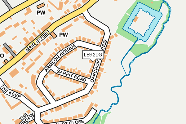 LE9 2DG map - OS OpenMap – Local (Ordnance Survey)
