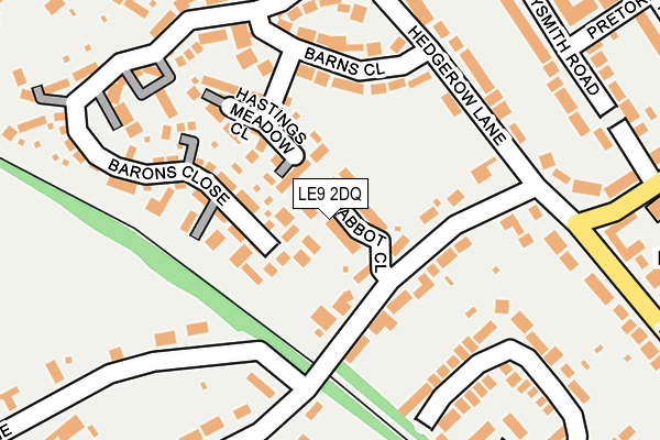 LE9 2DQ map - OS OpenMap – Local (Ordnance Survey)