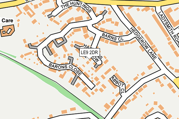 LE9 2DR map - OS OpenMap – Local (Ordnance Survey)