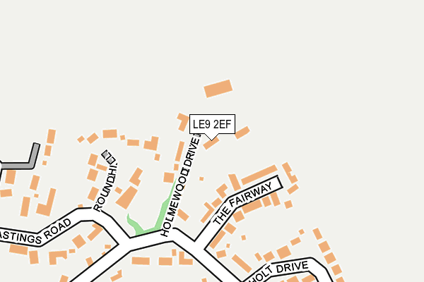 LE9 2EF map - OS OpenMap – Local (Ordnance Survey)