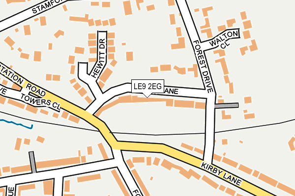 LE9 2EG map - OS OpenMap – Local (Ordnance Survey)